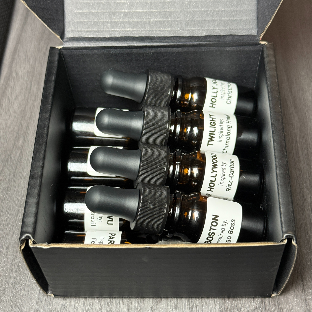 SCENT SAMPLES - 5 mL amber glass bottles